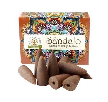 Ароматичні конуси зворотного потоку Сандал Namaste India Back Flow Cones Sandalwood 10 шт. в уп. 6439531 фото