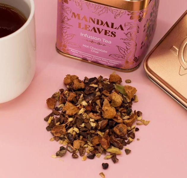 Органічний чай у банці Гарячий шоколад Mandala Leaves Organic Chai Hot Chocolate 50 г 5056368353406 фото
