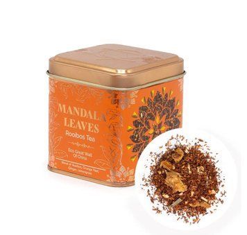 Органічний чай ройбуш у банці Велика Китайська Стіна Mandala Leaves Rooibos Great Wall of China 50 г 5056368353468 фото