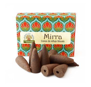 Ароматичні конуси зворотного потоку Мірра Namaste India Back Flow Cones Myrrh 10 шт. в уп. 6439535 фото
