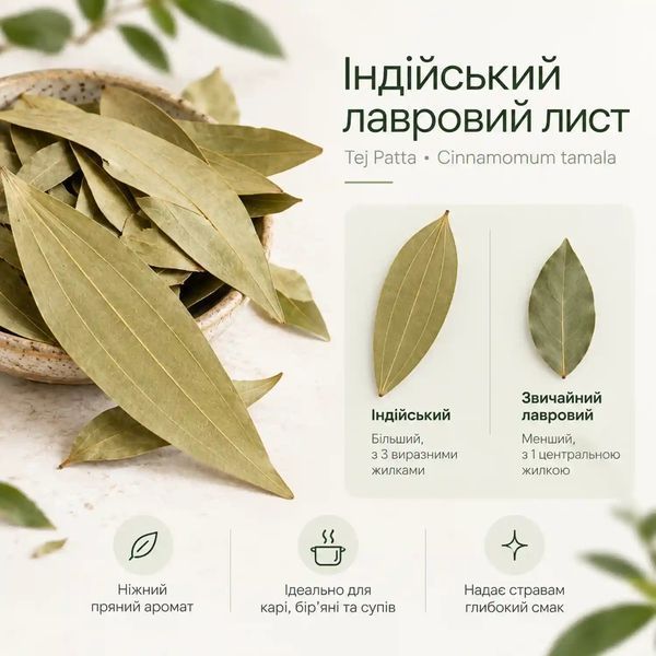 Лаврове листя індійське Теджпатта Ali Baba Bay Leaves (Tejpatta) 50 г 8050519872010 фото