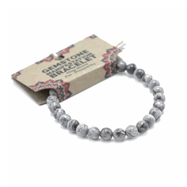 Браслет з каменем Маніфестація Яшма Map Stone ZEN Style 6439660 фото