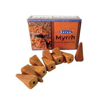 Аромаконуси зворотного потоку Мірра Satya Myrrh 10 конусів 6439327 фото