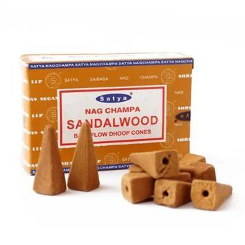 Аромаконуси зворотного потоку Сандал Satya Sandalwood Backflow Cones 10 шт 8904234408224 фото