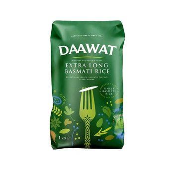 Рис басматі екстрадовгозернистий Daawat Extra Long Basmati Rice 1 кг 8719632250098 фото