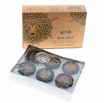 Смолисті арома чаші Біла шавлія Banjara Resin Cups White Sage 6 шт 8901234569115 фото