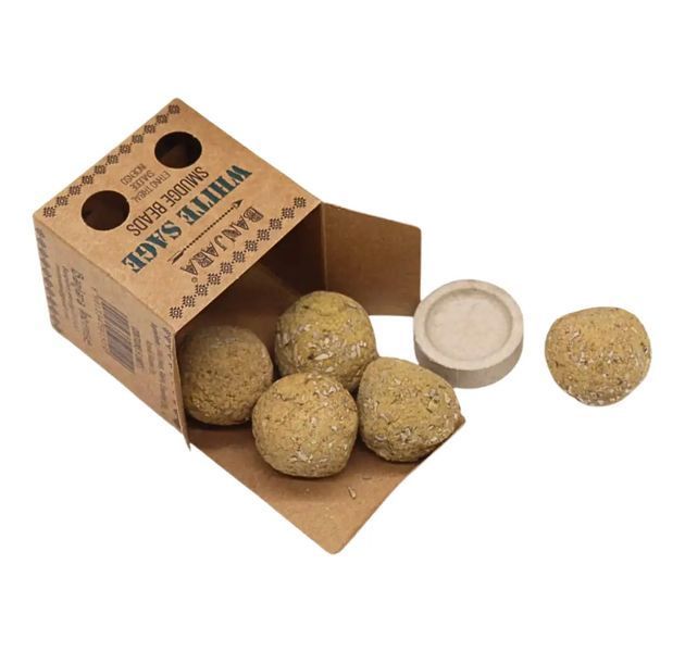 Ароматичні кульки Біла шавлія Banjara Incense Balls White Sage 5 шт 8901234591529 фото
