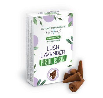 Рослинні ароматичні конуси зворотного потоку Буйна лаванда Stamford Plant Based Backflow Incense Cones Lush Lavender 12 шт. в уп. 6439572 фото