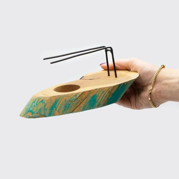 Підставка для Palo Santo з дерева суар Greenwash 22&times;9,5&times;8 см ZEN Aroma 5056368335051 фото