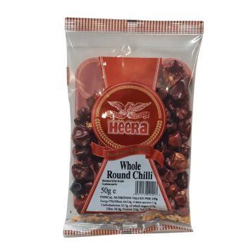 Перець чилі круглий Екстра гострий Heera Whole round chilli extra hot 50 г 5031416222217 фото