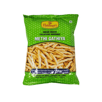 Снек нутові смужки з пажитником Haldiram's Methi Gathia 150 г 8904004400366 фото