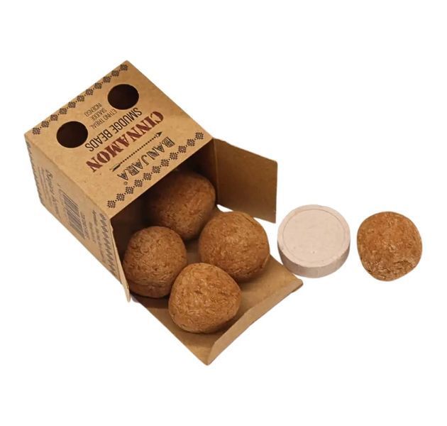 Ароматичні кульки Кориця Banjara Incense Balls Cinnamon 5 шт 8901234591611 фото