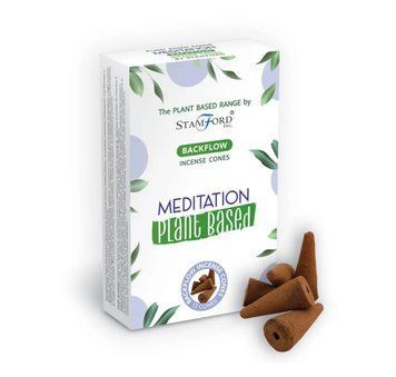 Рослинні ароматичні конуси зворотного потоку Медитація Stamford Premium Plant Based Meditation Backflow Incense Cones 12 шт. в уп. 6439575 фото