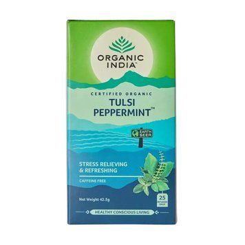 Трав'яний чай з Перцевою м'ятою та Туласі Organic India 25 пакетиків 801541500123 фото